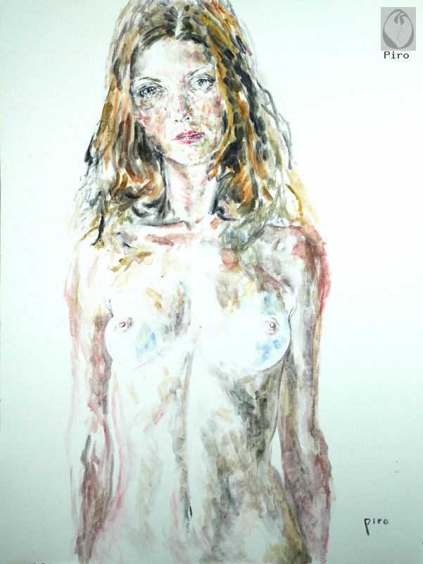 oil on paper - olio su carta di Piro